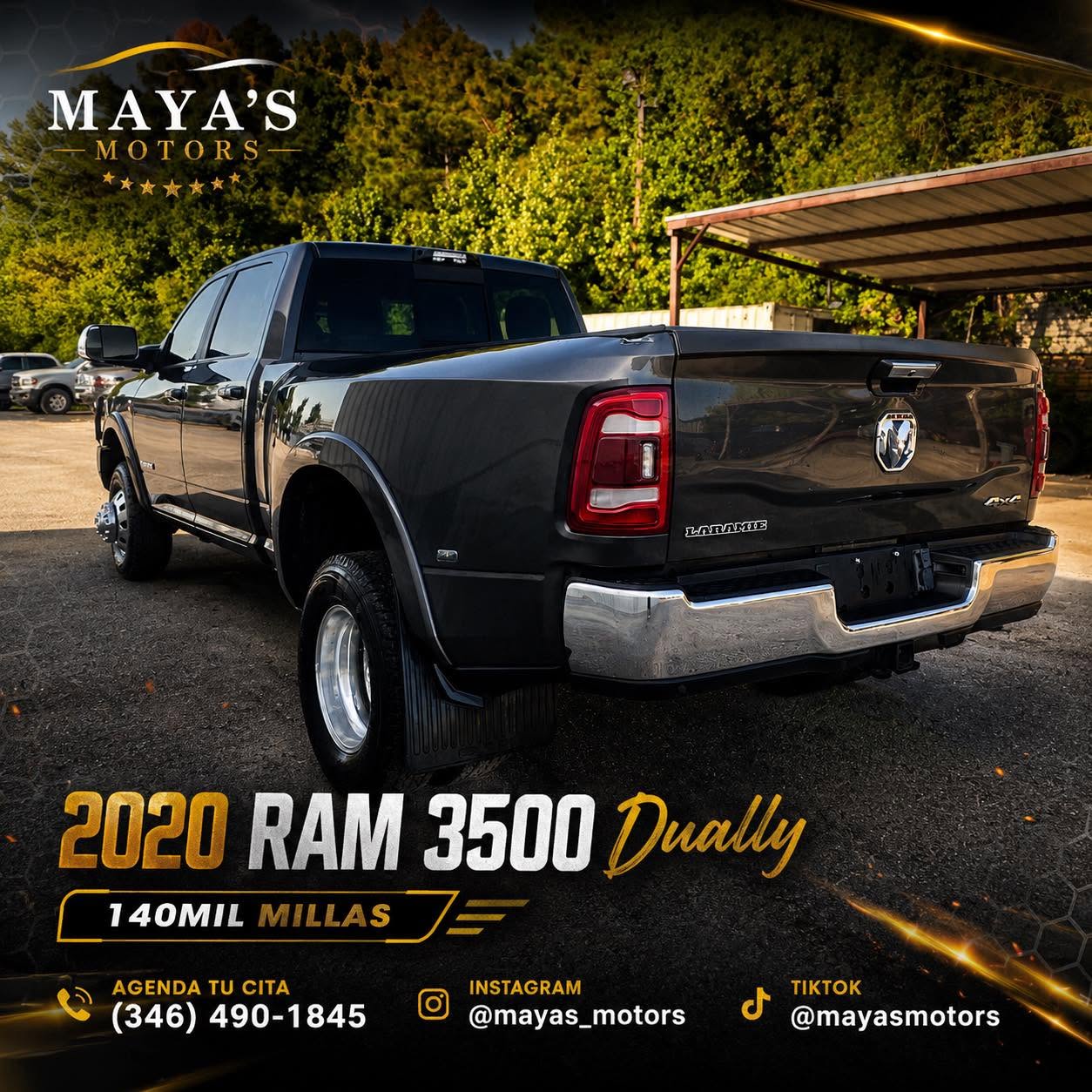 Ram 3500 Dually 2020 vista trasera
